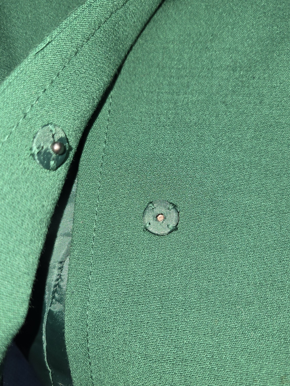 Tahari Arthur S. Levine Emerald Green Short Jacket Blazer Cuffed Sleeves 2P - Picture 10 of 10